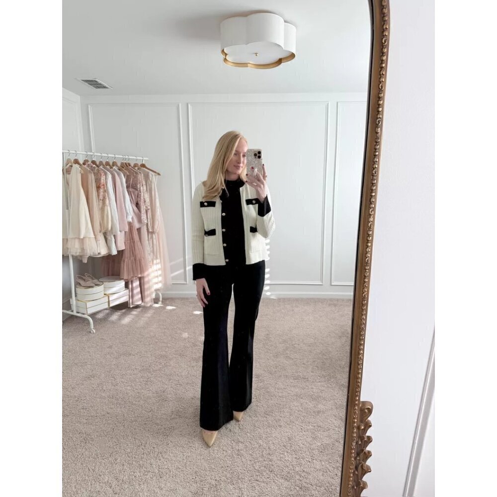SPANX The Perfect Pant-Hi Rise Flare in Classic Black Size X-Large - Picture 8 of 15